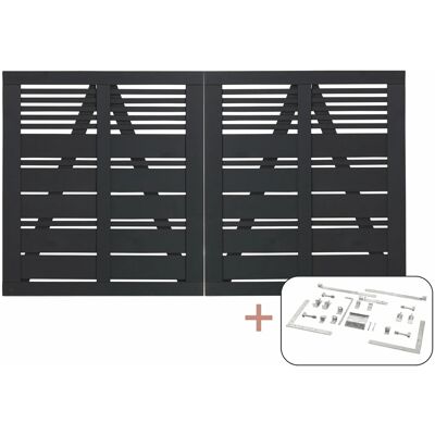 Plus Holz Doppeltor Silence Nadelholz Schwarz 200 cm x 110 cm Plus Holz Doppeltor Silence Nadelholz Schwarz 200 cm x 110 cm