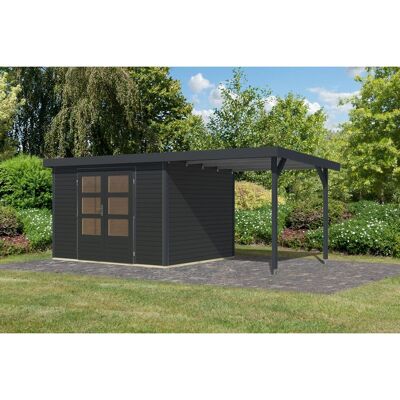 Karibu Gartenhaus Ernesto 5 C Anbaudach Anthrazit/Anthrazit 209 x 298 x 242 cm Karibu Gartenhaus Ernesto 5 C Anbaudach Anthrazit/Anthrazit 209 x 298 x 242 cm