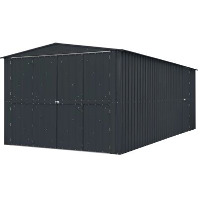 Globel Gartenhaus Parker MGR - Stahl, Grau, 13,4 m² Globel Gartenhaus Parker MGR - Stahl, Grau, 13,4 m²