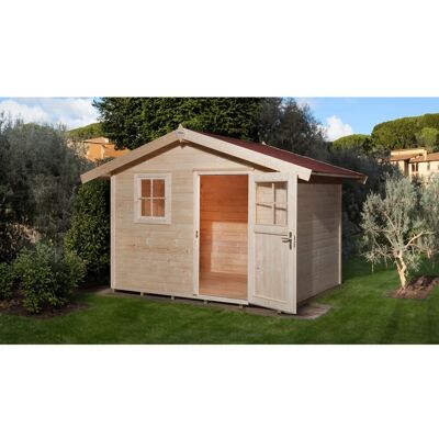 OBI Outdoor Living Holz-Gartenhaus Bozen Satteldach Unbehandelt 300 cm x 270 cm OBI Outdoor Living Holz-Gartenhaus Bozen Satteldach Unbehandelt 300 cm x 270 cm