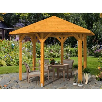 SKANHOLZ Nancy 2 Leimholz Eiche hell Sechseck Pavillon - Pavilion SKANHOLZ Nancy 2 Leimholz Eiche hell Sechseck Pavillon - Pavilion
