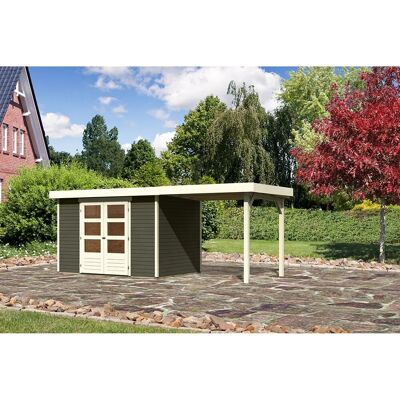 Karibu Holz-Gartenhaus Raala Terragrau Pultdach Lackiert 298 cm x 213 cm Karibu Holz-Gartenhaus Raala Terragrau Pultdach Lackiert 298 cm x 213 cm