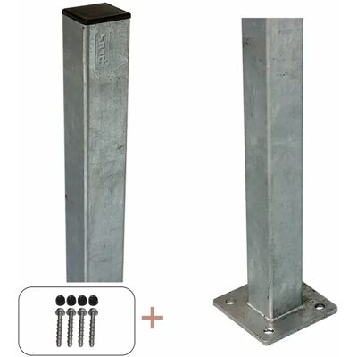 Plus Zaunpfosten Stahl feuerverzinkt 4,5 cm x 4,5 cm x 132 cm Plus Zaunpfosten Stahl feuerverzinkt 4,5 cm x 4,5 cm x 132 cm