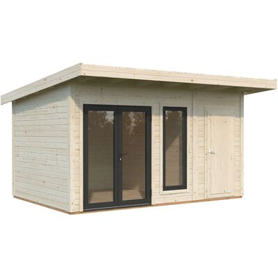 Palmako Holz-Gartenhaus Aurelia Pultdach Tauchgrundiert 436 cm x 300 cm 12,4 m² Palmako Holz-Gartenhaus Aurelia Pultdach Tauchgrundiert 436 cm x 300 cm 12,4 m²