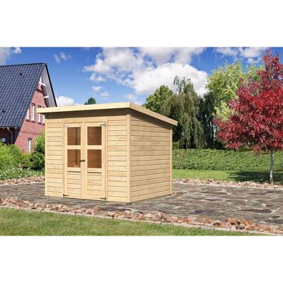 Karibu Holz-Gartenhaus Vellinge Natur Unbehandelt 238 cm x 210 cm Karibu Holz-Gartenhaus Vellinge Natur Unbehandelt 238 cm x 210 cm