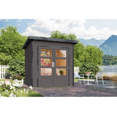 Karibu Gartenhaus Domingo 1 B Grau-Anthrazit Karibu Gartenhaus Domingo 1 B Grau-Anthrazit
