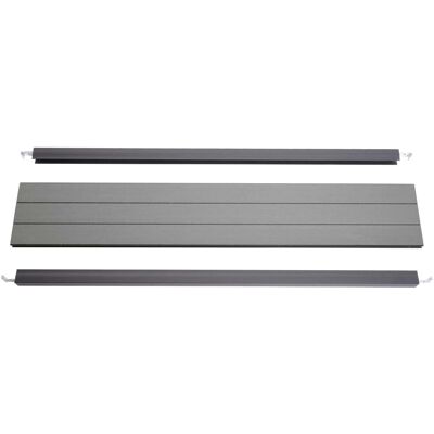 MCW Abschluss-Set für WPC-Sichtschutz Savoie Abschlussprofil Windschutz Alu-Pfosten 90cm Grau MCW Abschluss-Set für WPC-Sichtschutz Savoie Abschlussprofil Windschutz Alu-Pfosten 90cm Grau
