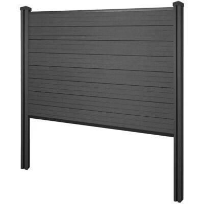 MCW WPC-Sichtschutz Savoie Zaun Windschutz WPC-Pfosten Zum Einbetonieren - Basiselement 195cm Anthra MCW WPC-Sichtschutz Savoie Zaun Windschutz WPC-Pfosten Zum Einbetonieren - Basiselement 195cm Anthra