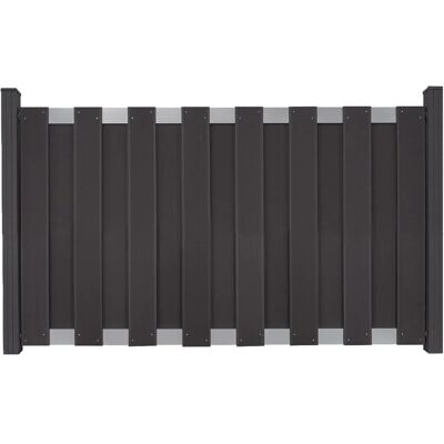 Groja Vorgartenzaun aus BPC 180 cm x 90 cm Anthrazit Querriegel EV1 Groja Vorgartenzaun aus BPC 180 cm x 90 cm Anthrazit Querriegel EV1