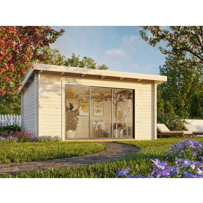 PALMAKO Lea Slide Plus 4.9m x 4m 44 mm Gartenbüro PALMAKO Lea Slide Plus 4.9m x 4m 44 mm Gartenbüro