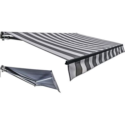 Garden Pleasure Gelenkarmmarkise Elektrisch Gestreift 20 x 300 x 495 cm Hellgrau Garden Pleasure Gelenkarmmarkise Elektrisch Gestreift 20 x 300 x 495 cm Hellgrau