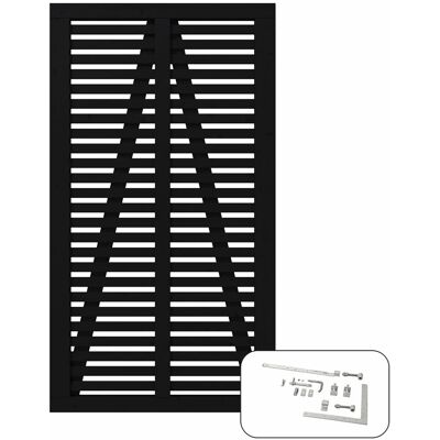 Plus Holz Einzeltor Harmoni Nadelholz Schwarz 100 cm x 180 cm Plus Holz Einzeltor Harmoni Nadelholz Schwarz 100 cm x 180 cm
