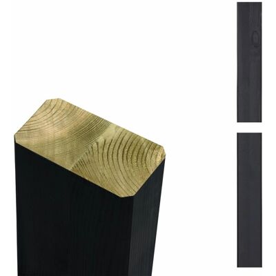 Plus Zaunpfosten Leimholz Kiefer Schwarz 4,5 cm x 9 cm x 238 cm Plus Zaunpfosten Leimholz Kiefer Schwarz 4,5 cm x 9 cm x 238 cm