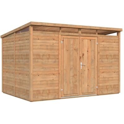 Palmako Holz-Gartenhaus Elias Pultdach Tauchgrundiert 330 cm x 228 cm 7,3 m² Palmako Holz-Gartenhaus Elias Pultdach Tauchgrundiert 330 cm x 228 cm 7,3 m²