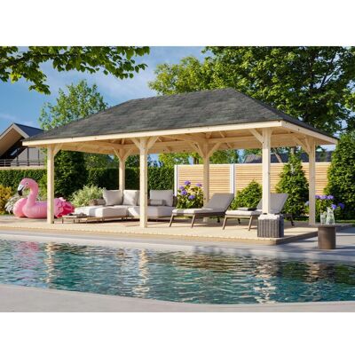 Palmako Pavillon Bianca 588 x 300 cm Lackiert Weiß FSC® Palmako Pavillon Bianca 588 x 300 cm Lackiert Weiß FSC®