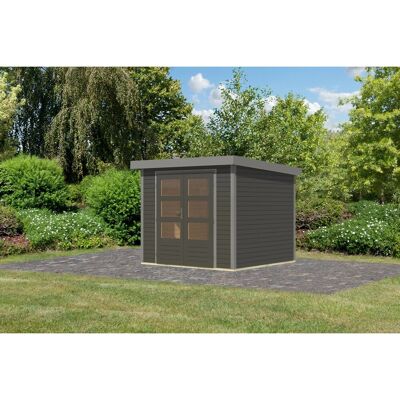 Karibu Gartenhaus Diego 3 B Terragrau/Graualuminium 209 x 238 x 213 cm Karibu Gartenhaus Diego 3 B Terragrau/Graualuminium 209 x 238 x 213 cm