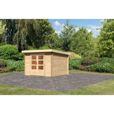 Karibu Holz-Gartenhaus Ängelholm Natur Unbehandelt 280 cm x 280 cm Karibu Holz-Gartenhaus Ängelholm Natur Unbehandelt 280 cm x 280 cm