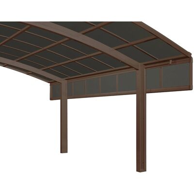 XIMAX Portoforte, Linea - Carport-Seitenwand, Braun, Aluminium XIMAX Portoforte, Linea - Carport-Seitenwand, Braun, Aluminium