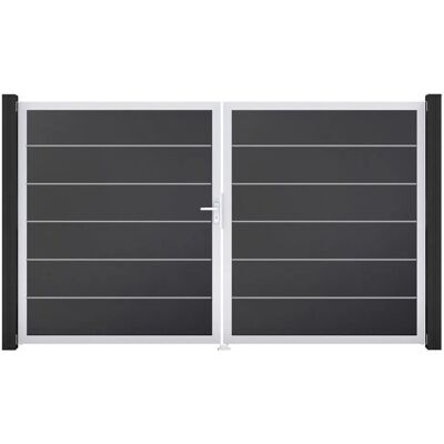 GroJa Tor 2-flg. Basicline Premium Anthrazit EV1 306 cm x 180 cm DIN Links GroJa Tor 2-flg. Basicline Premium Anthrazit EV1 306 cm x 180 cm DIN Links