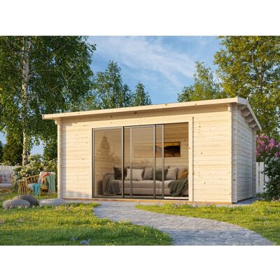 Palmako Gartenhaus Ines Slide 480 x 300 cm Lackiert Weiß-Anthrazit FSC® Palmako Gartenhaus Ines Slide 480 x 300 cm Lackiert Weiß-Anthrazit FSC®