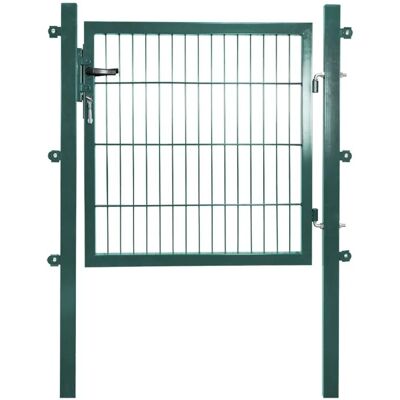 Solid Einzeltor Stahl Grün mit Füllung für Stabmatte 100 cm x 100 cm Solid Einzeltor Stahl Grün mit Füllung für Stabmatte 100 cm x 100 cm