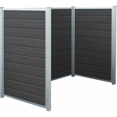 Plus Holz Mülltonnenverkleidung Artura WPC 189 cm x 99 cm x 142 cm z. Einbeton. Plus Holz Mülltonnenverkleidung Artura WPC 189 cm x 99 cm x 142 cm z. Einbeton.