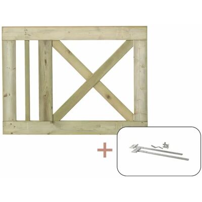 Plus Tor Schloss Nadelholz druckimprägniert 100 cm x 75 cm Plus Tor Schloss Nadelholz druckimprägniert 100 cm x 75 cm