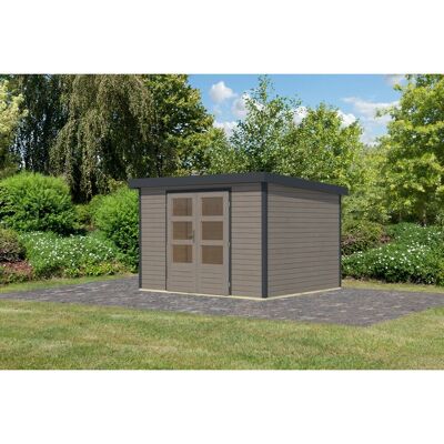 Karibu Gartenhaus Diego 5 D Wassergrau/Anthrazit 209 x 298 x 242 cm Karibu Gartenhaus Diego 5 D Wassergrau/Anthrazit 209 x 298 x 242 cm