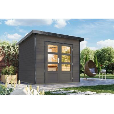 Karibu Gartenhaus Domingo 3 B Grau-Anthrazit Karibu Gartenhaus Domingo 3 B Grau-Anthrazit