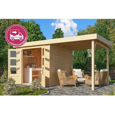 Karibu Express Gartenhaus Speedy B Set Naturbelassen 462 cm x 217 cm Schleppdach Karibu Express Gartenhaus Speedy B Set Naturbelassen 462 cm x 217 cm Schleppdach