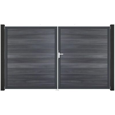 GroJa Solid Steckzaun Tor DIN Rechts DB Steingrau co-extrudiert GroJa Solid Steckzaun Tor DIN Rechts DB Steingrau co-extrudiert