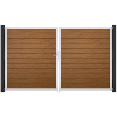 GroJa Tor 2-flg. Basicline Schmal Golden Oak EV1 306 cm x 180 cm DIN Links GroJa Tor 2-flg. Basicline Schmal Golden Oak EV1 306 cm x 180 cm DIN Links