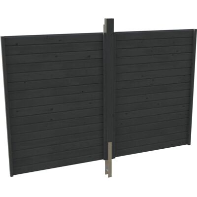 Skanholz Holz-Wandpaneel - 291x200cm, Grau, für Carports Skanholz Holz-Wandpaneel - 291x200cm, Grau, für Carports