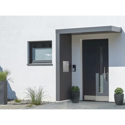 Gutta Rechteckvordach BS PLUS 200 x 90 cm Seite Links und Briefkasten Edelstahl Gutta Rechteckvordach BS PLUS 200 x 90 cm Seite Links und Briefkasten Edelstahl
