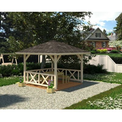 PALMAKO - Betty - Weiß - 386x386x323 cm - Pavilion PALMAKO - Betty - Weiß - 386x386x323 cm - Pavilion