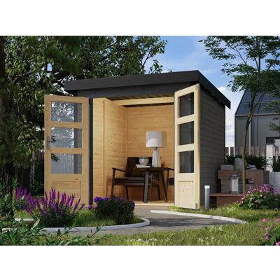 Karibu Gartenhaus Diego B Terragrau-Anthrazit 4,45 m² Karibu Gartenhaus Diego B Terragrau-Anthrazit 4,45 m²