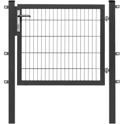 Floraworld Einzeltor Premium Doppelstabmattenfüllung Anthrazit 100 cm x 120 cm Floraworld Einzeltor Premium Doppelstabmattenfüllung Anthrazit 100 cm x 120 cm