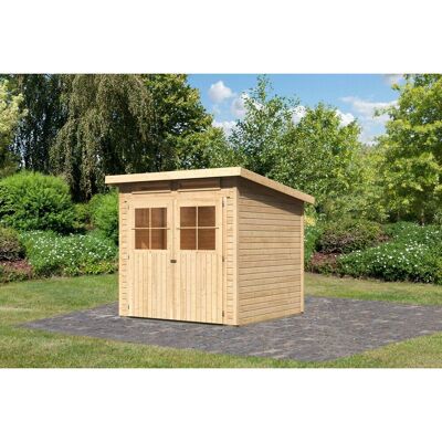 Karibu Holz-Gartenhaus Egersund Natur Pultdach Unbehandelt 209 cm x 213 cm Karibu Holz-Gartenhaus Egersund Natur Pultdach Unbehandelt 209 cm x 213 cm