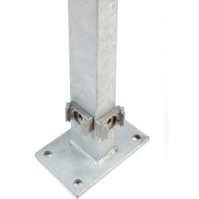 FLORAWORLD - Eckpfosten Stahl - silberfarben - 149.3 cm - Fence post FLORAWORLD - Eckpfosten Stahl - silberfarben - 149.3 cm - Fence post