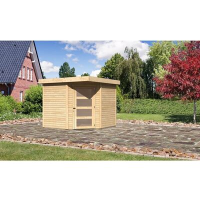 Karibu Holz-Gartenhaus Natur Unbehandelt 238 cm x 242 cm Karibu Holz-Gartenhaus Natur Unbehandelt 238 cm x 242 cm