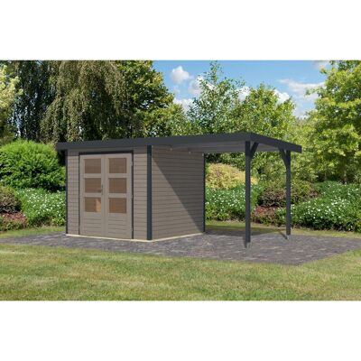 Karibu Gartenhaus Ernesto 3 D Anbaudach Wassergrau/Anthrazit 209 x 238 x 213 cm Karibu Gartenhaus Ernesto 3 D Anbaudach Wassergrau/Anthrazit 209 x 238 x 213 cm