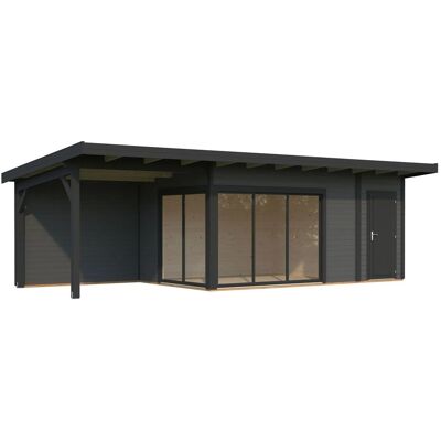 Palmako Holz-Gartenhaus Andrea Slide Plus Pultdach Lackiert 833 cm x 300 cm Palmako Holz-Gartenhaus Andrea Slide Plus Pultdach Lackiert 833 cm x 300 cm