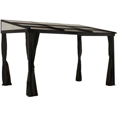 Sojag Terrassenüberdachung Budavar Schwarz 298,5 cm x 367 cm x 243 cm Sojag Terrassenüberdachung Budavar Schwarz 298,5 cm x 367 cm x 243 cm