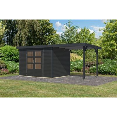 Karibu Gartenhaus Ernesto 4 C Anbaudach Anthrazit/Anthrazit 209 x 298 x 213 cm Karibu Gartenhaus Ernesto 4 C Anbaudach Anthrazit/Anthrazit 209 x 298 x 213 cm