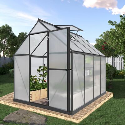 Floraworld Gewächshaus Grow III 2 Dachfenster und Bodenrahmen 182 x 243 x 208 cm Floraworld Gewächshaus Grow III 2 Dachfenster und Bodenrahmen 182 x 243 x 208 cm