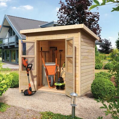 Karibu Holz-Gartenhaus Vellinge Natur Unbehandelt 208 cm x 150 cm Karibu Holz-Gartenhaus Vellinge Natur Unbehandelt 208 cm x 150 cm