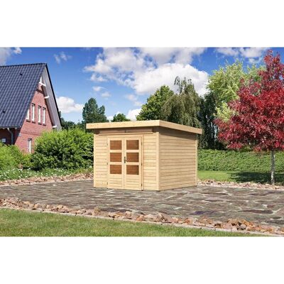 Karibu Holz-Gartenhaus Kumla 6 Natur Pultdach Unbehandelt 270 cm x 270 cm Karibu Holz-Gartenhaus Kumla 6 Natur Pultdach Unbehandelt 270 cm x 270 cm