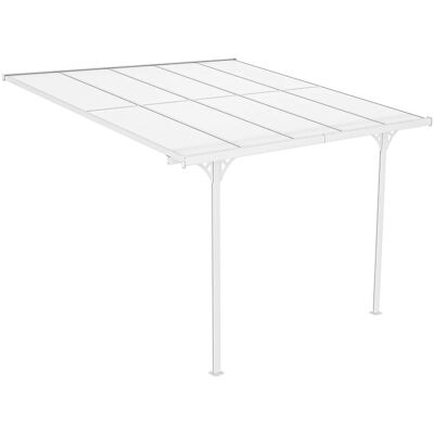 Westmann Aluminium-Terrassenüberdachung - 313x300x270cm - Weiß - Modernes Design Westmann Aluminium-Terrassenüberdachung - 313x300x270cm - Weiß - Modernes Design