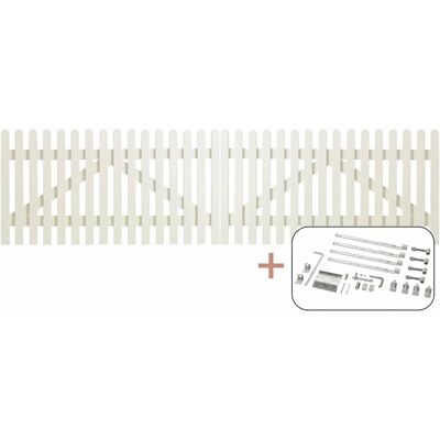 Plus Holz Doppeltor Retro Nadelholz Weiß 300 cm x 80 cm Plus Holz Doppeltor Retro Nadelholz Weiß 300 cm x 80 cm