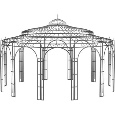 Eleo Pavillon Metall Toskana 340 cm x Ø 550 cm Pulverbeschichtet DB703 Eleo Pavillon Metall Toskana 340 cm x Ø 550 cm Pulverbeschichtet DB703